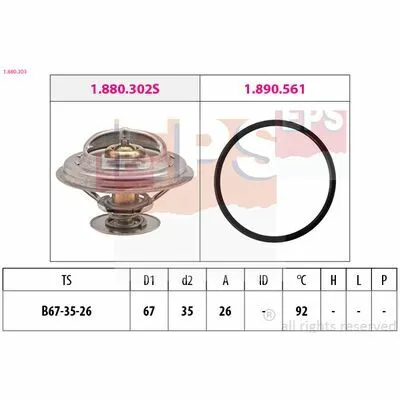 Compra Online EPS Made in Italy - OE Equivalent 1.880.303 Termostato, Refrigerante