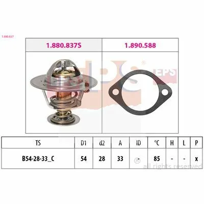 Offerta Lampo EPS Made in Italy - OE Equivalent 1.880.837 Termostato, Refrigerante