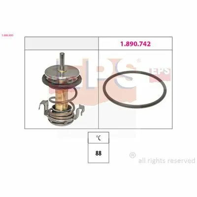 Promo Stagionale EPS Made in Italy - OE Equivalent 1.880.990 Termostato, Refrigerante