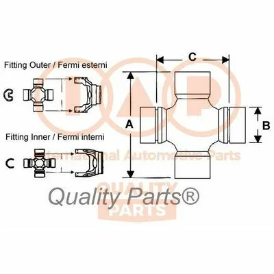IAP QUALITY PARTS 308-19011 Snodo, Albero Cardanico Spedizione Espresso
