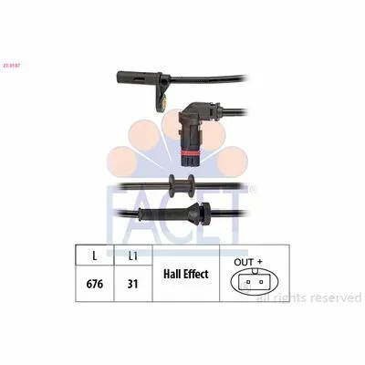 FACET Made in Italy - OE Equivalent 21.0187 Sensore, N° Giri Ruota Sconto