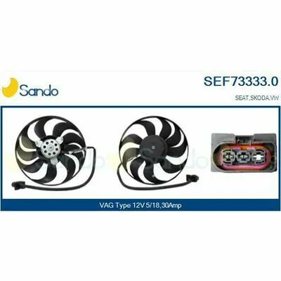 Compra Oggi Stesso SANDO Brand New HQ SEF73333.0 Ventola, Raffreddamento Motore