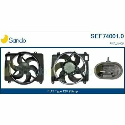 Nuova Collezione SANDO Brand New HQ SEF74001.0 Ventola, Raffreddamento Motore