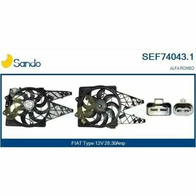 SANDO Genuine SEF74043.1 Ventola, Raffreddamento Motore Subito Disponibile