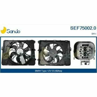 SANDO Brand New HQ SEF75002.0 Ventola, Raffreddamento Motore Reso Gratuito