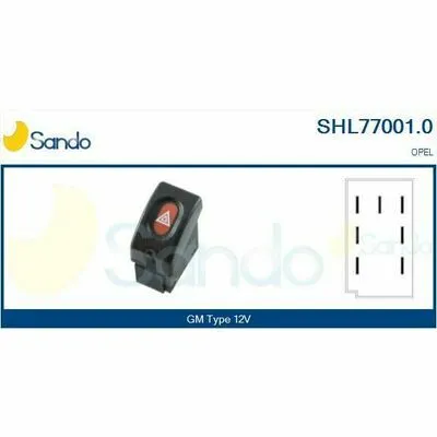SANDO Brand New HQ SHL77001.0 Interruttore, Lampeggiatore d‘Emergenza Solo Oggi