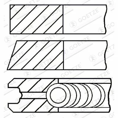 Prezzo Ridotto GOETZE ENGINE 08-152007-00 Fascia Elastica