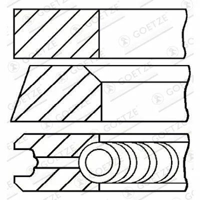 Economico GOETZE ENGINE 08-215500-10 Fascia Elastica