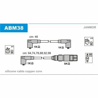 Reso Gratuito JANMOR ABM38 Cavo Accensione