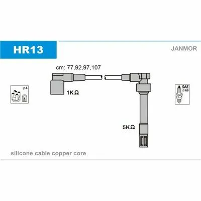 Non Perdere JANMOR HR13 Cavo Accensione