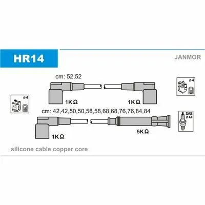 Di Tendenza JANMOR HR14 Cavo Accensione