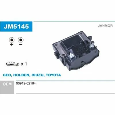 JANMOR JM5145 Bobina d‘Accensione Nuova Collezione