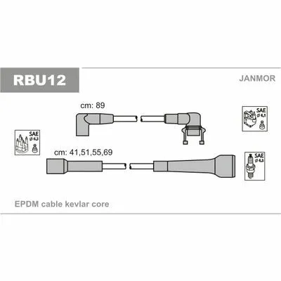 JANMOR RBU12 Cavo Accensione Soddisfatti O Rimborsati