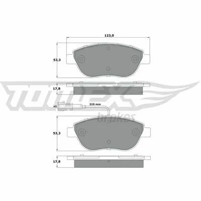 Compra Oggi Stesso TOMEX BRAKES TX 12-48 Kit Pastiglie Freno, Freno a Disco