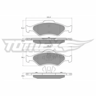 Promozione Esclusiva TOMEX BRAKES TX 12-53 Kit Pastiglie Freno, Freno a Disco