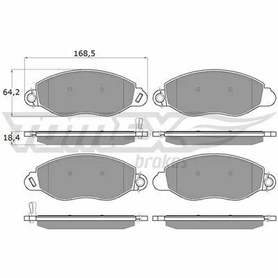 TOMEX BRAKES TX 12-61 Kit Pastiglie Freno, Freno a Disco Miglior Prezzo