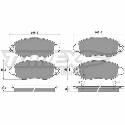 TOMEX BRAKES TX 12-62 Kit Pastiglie Freno, Freno a Disco Bestseller