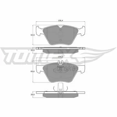 Non Perdere TOMEX BRAKES TX 12-82 Kit Pastiglie Freno, Freno a Disco