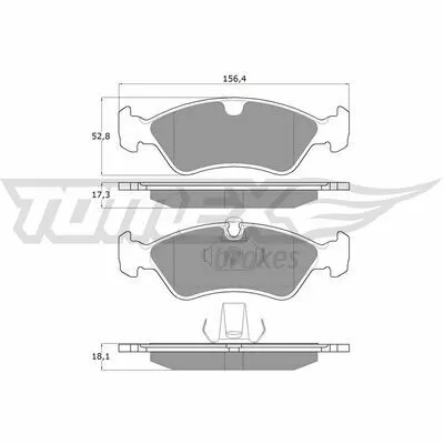 Promozione Esclusiva TOMEX BRAKES TX 12-98 Kit Pastiglie Freno, Freno a Disco