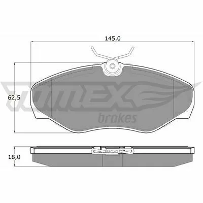 TOMEX BRAKES TX 13-08 Kit Pastiglie Freno, Freno a Disco Di Tendenza