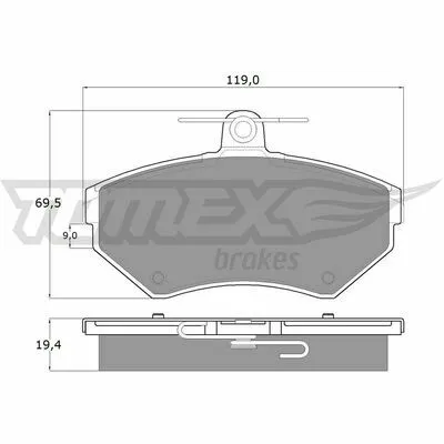 TOMEX BRAKES TX 13-12 Kit Pastiglie Freno, Freno a Disco Promozione