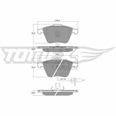 Must-Have TOMEX BRAKES TX 13-14 Kit Pastiglie Freno, Freno a Disco