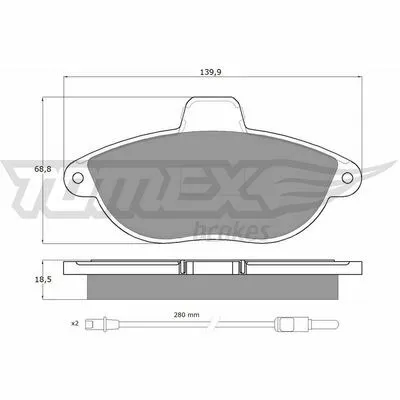 TOMEX BRAKES TX 13-35 Kit Pastiglie Freno, Freno a Disco Bestseller
