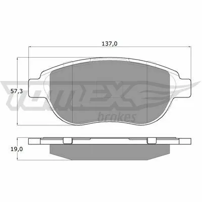 Ultimissimo Modello TOMEX BRAKES TX 13-42 Kit Pastiglie Freno, Freno a Disco