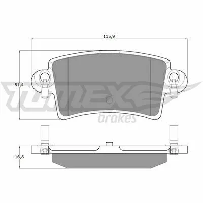 Ultima Occasione TOMEX BRAKES TX 13-52 Kit Pastiglie Freno, Freno a Disco