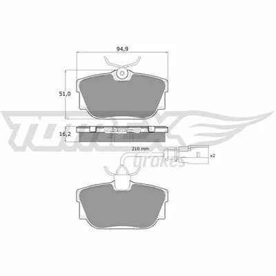 Prezzo Scontato TOMEX BRAKES TX 13-901 Kit Pastiglie Freno, Freno a Disco