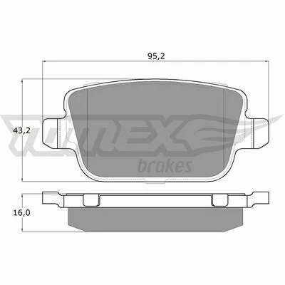 TOMEX BRAKES TX 14-48 Kit Pastiglie Freno, Freno a Disco Soddisfatti O Rimborsati