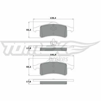 TOMEX BRAKES TX 14-90 Kit Pastiglie Freno, Freno a Disco Must-Have