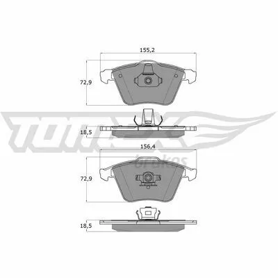 TOMEX BRAKES TX 15-26 Kit Pastiglie Freno, Freno a Disco Solo Oggi