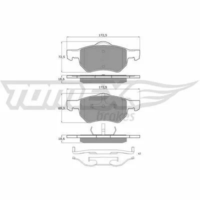 Offerta TOMEX BRAKES TX 15-30 Kit Pastiglie Freno, Freno a Disco