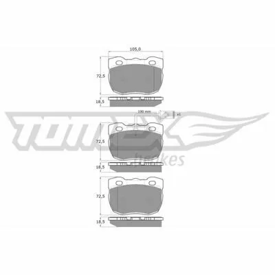 TOMEX BRAKES TX 16-23 Kit Pastiglie Freno, Freno a Disco Reso Gratuito