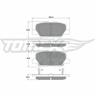 Spedito Oggi TOMEX BRAKES TX 17-30 Kit Pastiglie Freno, Freno a Disco