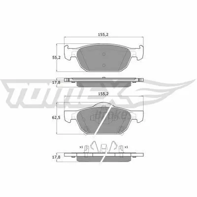 TOMEX BRAKES TX 17-51 Kit Pastiglie Freno, Freno a Disco A Buon Prezzo