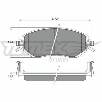 TOMEX BRAKES TX 17-65 Kit Pastiglie Freno, Freno a Disco Prezzo Ridotto