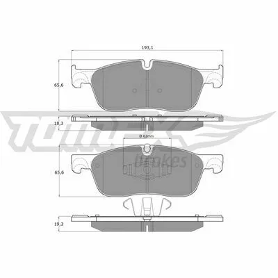 Prezzo Di Fabbrica TOMEX BRAKES TX 18-15 Kit Pastiglie Freno, Freno a Disco