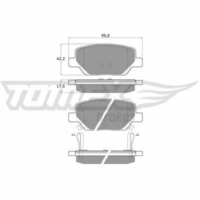 TOMEX BRAKES TX 18-20 Kit Pastiglie Freno, Freno a Disco Scelto Dai Clienti