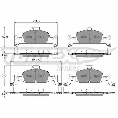 TOMEX BRAKES TX 18-22 Kit Pastiglie Freno, Freno a Disco Quantità Limitata