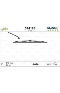Consegna Rapida VALEO SILENCIO Spazzola tergi V51 510MM