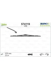VALEO SILENCIO Spazzola tergi V58 575MM Super Prezzo