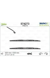 VALEO SILENCIO Spazzola tergi VM210 2PZ Soddisfatti O Rimborsati