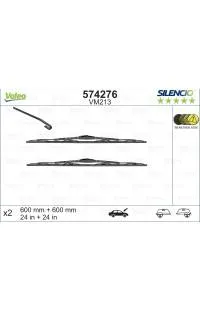 Spedito Oggi VALEO SILENCIO Spazzola tergi (kit dx+sx)