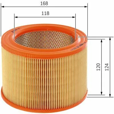 BOSCH 1 457 433 544 Filtro Aria Solo Oggi