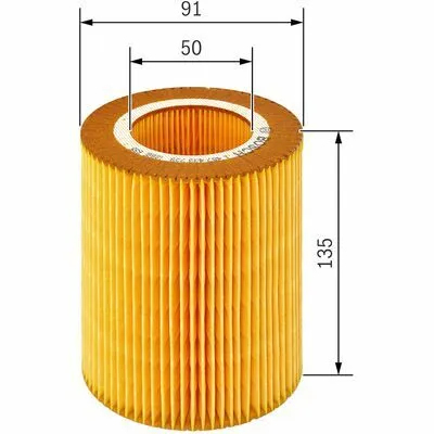 BOSCH 1 457 433 739 Filtro Aria Popolare
