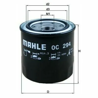 Promo Stagionale MAHLE OC 294 Filtro Olio