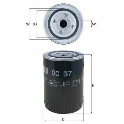 KNECHT OC 37 Filtro Olio Non Perdere