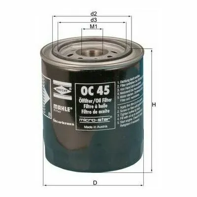 KNECHT OC 45 Filtro Olio Ultime Pezzi
